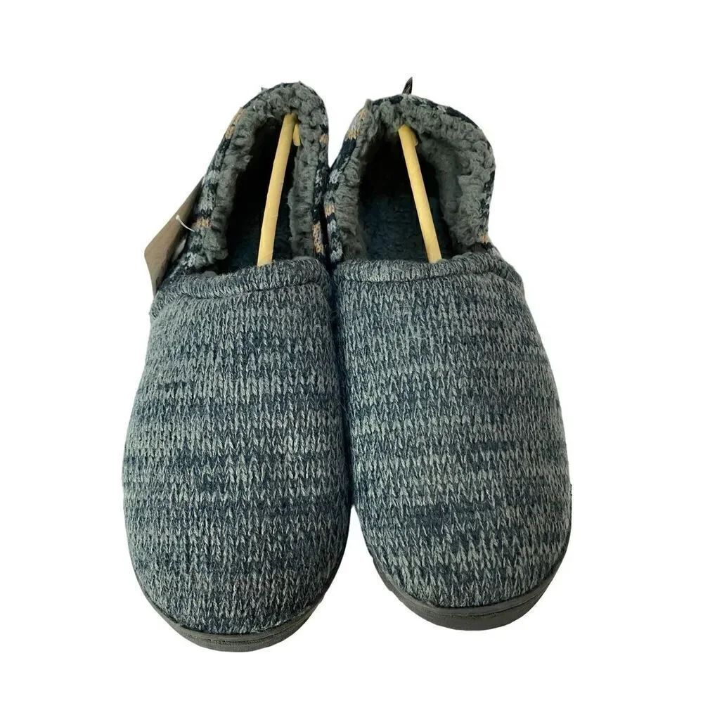 MUK LUKS MEN’S MEDIUM (10-11) CHRISTOPHER Slippers in DARK SAPPHIRE/PEWTER
